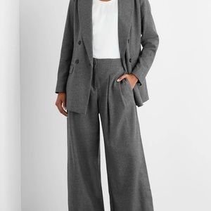 Fayette double-breasted mélange flannel blazer and pants set